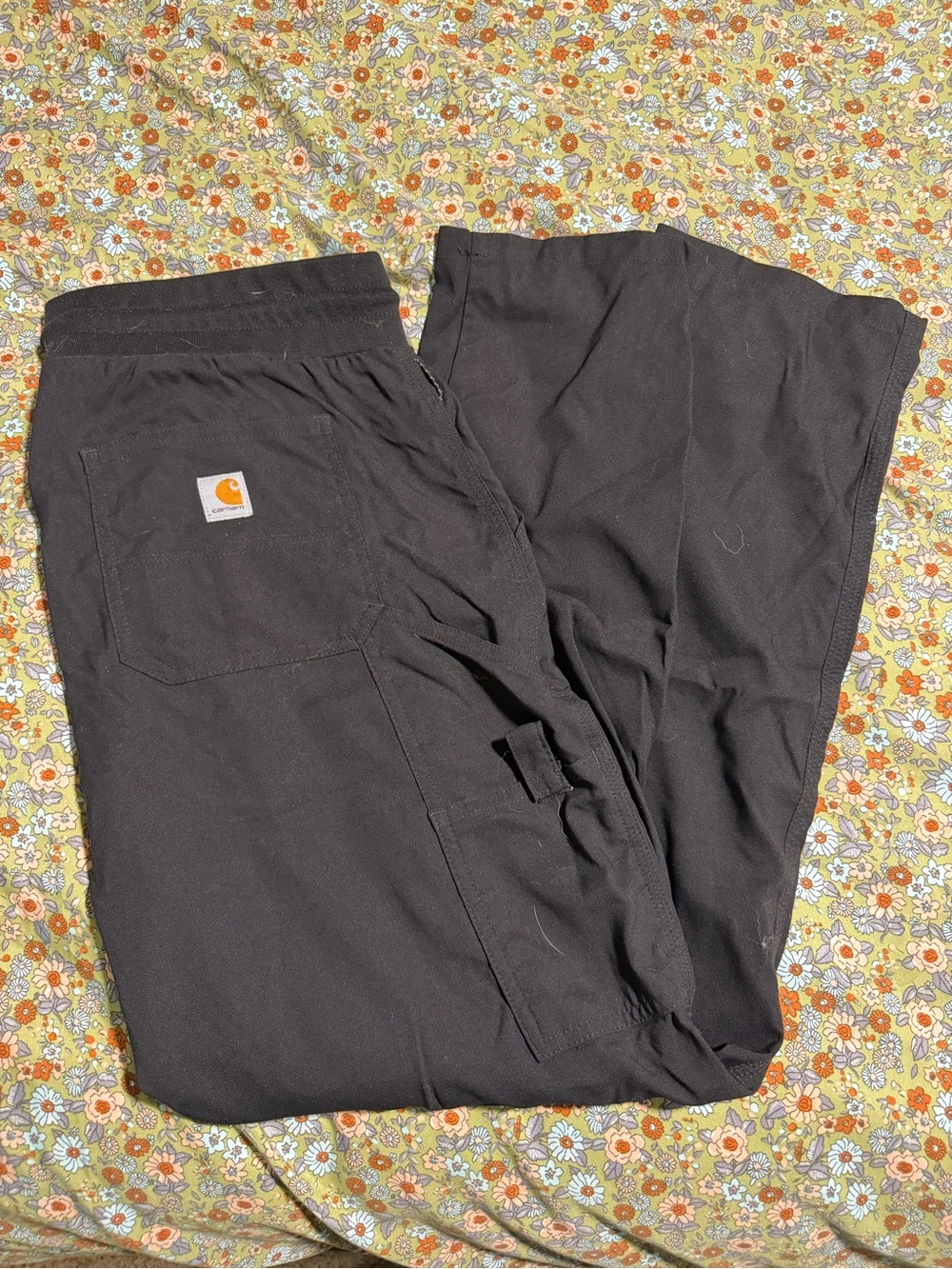 Carhartt Black Straight-Leg Scrub Pants with Utility Pocket 2 pairs